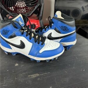 Nike Air Jordan Blue and Black Cleats